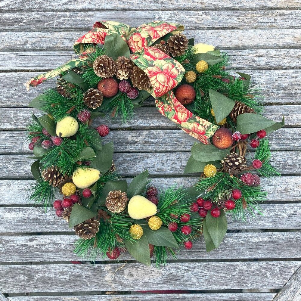 Wreath - Fall Winter Holiday Wreath